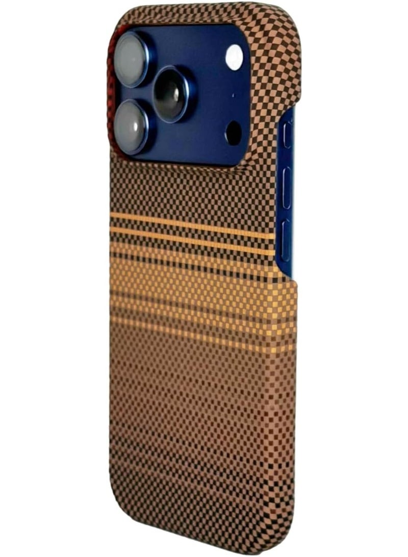 فوني Phoni Ultra Slim Magnetic Case for iPhone 17 Pro Max, Compatible with MagSafe, Thin Lightweight Matte Phone Case, Carbon Fiber Style Texture, Raised Camera Protection (Smoked Cocoa – Brown Carbon) - Image 1